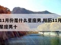 阳历11月份是什么星座男,阳历11月份是什么星座男十