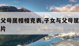 子女与父母属相相克表,子女与父母属相相克表格图片