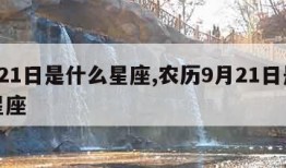 9月21日是什么星座,农历9月21日是什么星座