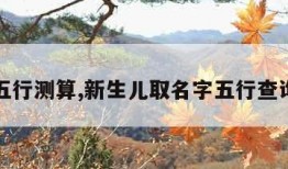 五行测算,新生儿取名字五行查询