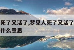 梦见人死了又活了,梦见人死了又活了还和我说话是什么意思