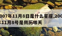 2007年11月8日是什么星座,2007年11月8号是阴历哪天