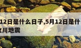 5月12日是什么日子,5月12日是什么日子汶川地震