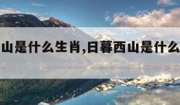 日暮西山是什么生肖,日暮西山是什么生肖答案