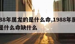 1988年属龙的是什么命,1988年属龙的是什么命缺什么